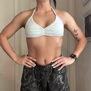 Women's White Halter Bralette